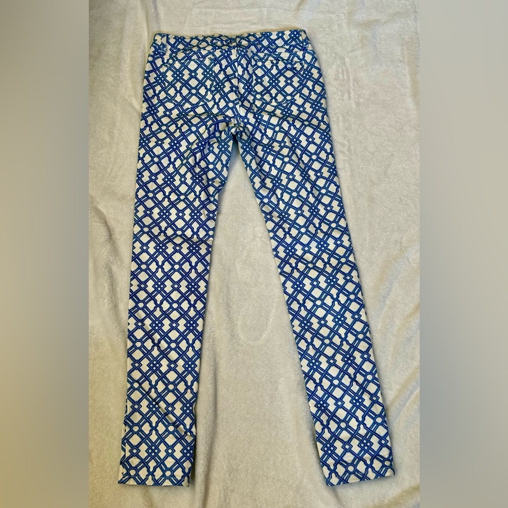 Vineyard Vines Lattice Print Denim Size 16 girls